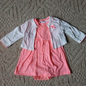 Carter's dress and cardigan